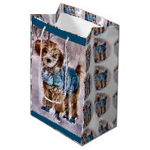 poedel liefhebbers kerst medium cadeauzakje (Voorkant Gekanteld)