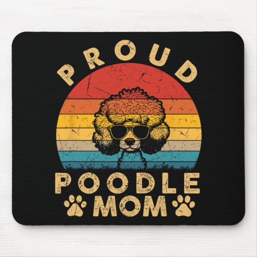 Poedel mam geschenken ik hou van mijn hond mam mam muismat (Voorkant)