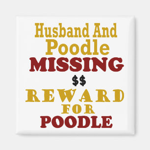 Poedel & Man Missing Reward voor Poedel Magneet