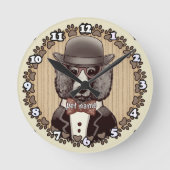 Poedel met bril ronde klok (Voorkant)