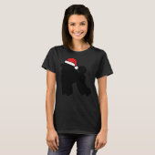 Poedel met een kerstmuts t-shirt (Voorkant volledig)