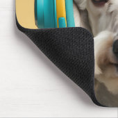 Poedel met hoofdtelefoon muismat (Hoek)