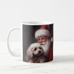 Poedel met Kerstman Festieve Kerstmis Koffiemok