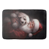 poedel met sinterklaas feestelijke kerst badmat (Voorkant)