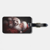 poedel met sinterklaas feestelijke kerst bagagelabel (Achterkant horizontaal)