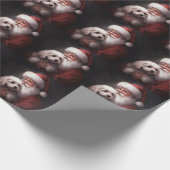 poedel met sinterklaas feestelijke kerst cadeaupapier (Hoek)