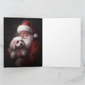 poedel met sinterklaas feestelijke kerst kaart (Binnen)
