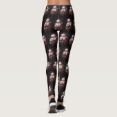 poedel met sinterklaas feestelijke kerst leggings (Achterkant)