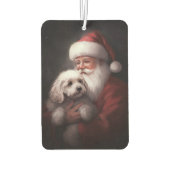 poedel met sinterklaas feestelijke kerst luchtverfrisser (Achterkant)