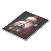 poedel met sinterklaas feestelijke kerst notitieblok (Linkerzijde)