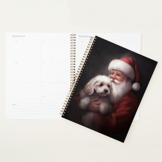poedel met sinterklaas feestelijke kerst planner (Display)