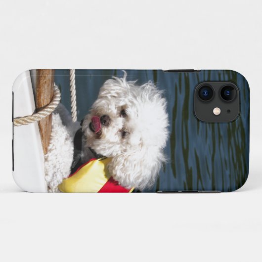 Poedel met zwemvest Case-Mate iPhone case (Achterkant (horizontaal))