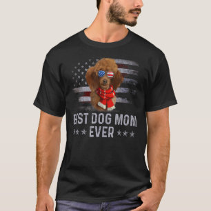 Poedel Moeder  Amerikaans Vlag Patriottisch Hond 1 T-shirt