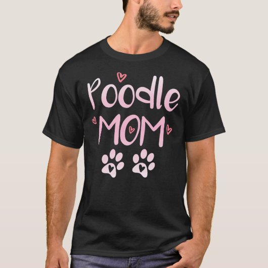Poedel Moeder Fitted Scoop T-shirt (Voorkant)