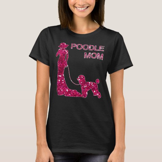 Poedel Moeder Fitted Scoop T-shirt (Voorkant)