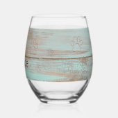 Poedel Moeder Live Liefde Rustieke Streep Wijnglas Zonder Voet (Links)