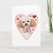 Poedel Moeder Valentijnsdag Hond Liefde Hart Roze  Feestdagen Kaart (Voorkant)