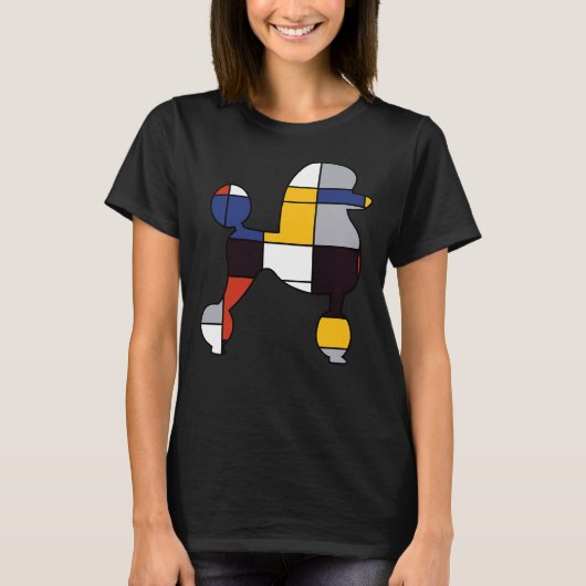 Poedel Mondriaan T-shirt (Voorkant)