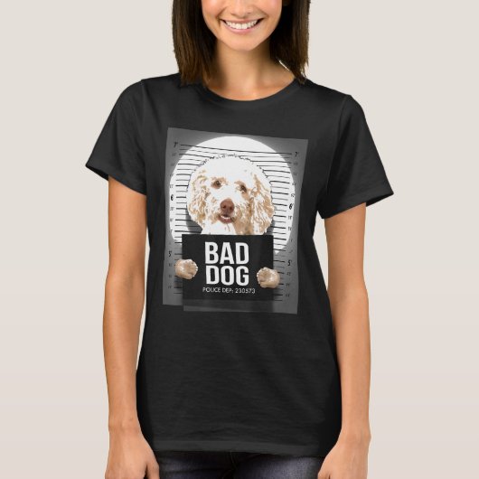 poedel mugshot t-shirt (Voorkant)