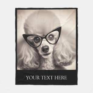 Poedel of aangepaste foto-collage fleece deken