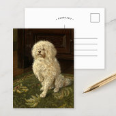 Poedel op een groen tapijt | George L. Harrison Briefkaart