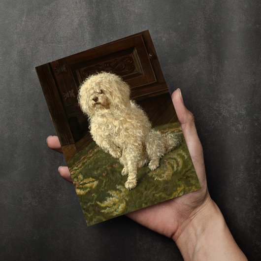 Poedel op een groen tapijt | George L. Harrison Kaart