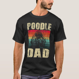Poedel Papa - Retro  Vaderdag Dog Breede T-shirt