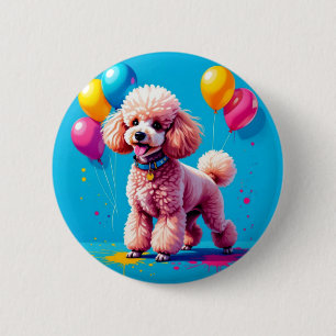 POEDEL PARTIJ RONDE BUTTON 5,7 CM