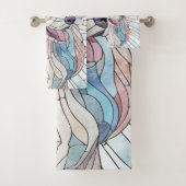 Poedel - pastel mozaïek kunst bad handdoek (Insitu)