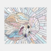 Poedel - pastel mozaïek kunst fleece deken (Voorkant (Horizontaal))