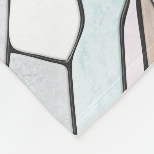 Poedel - pastel mozaïek kunst fleece deken (Hoek)