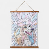 Poedel - pastel mozaïek kunst hangend wandkleed (Voorkant)