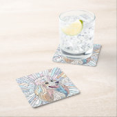 Poedel - pastel mozaïek kunst kartonnen onderzetters (Insitu)