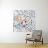 Poedel - pastel mozaïek kunst wandkleed (In Situ (horizontaal))