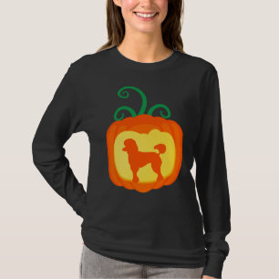 Poedel Pompoen Lantaarn Hondenliefhebber Halloween T-shirt