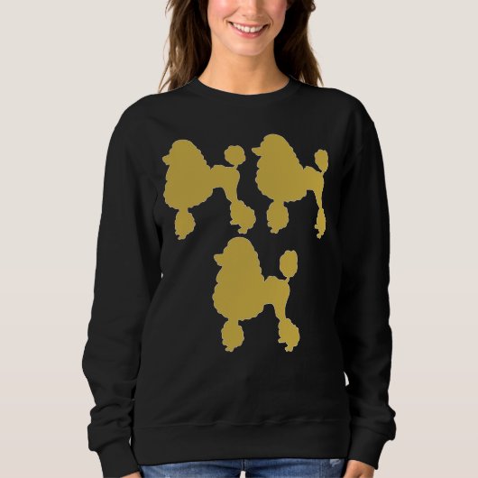 Poedel Prints Gouden Poedel Decor Poedel Gratis Trui (Voorkant)