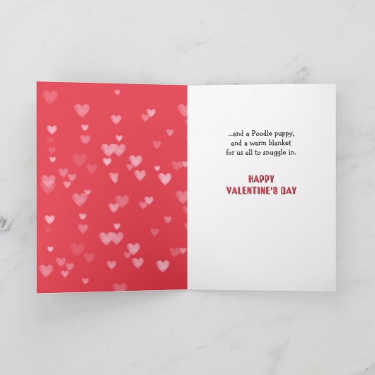 Poedel Puppy Dog Alles wat je nodig hebt Valentijn Feestdagen Kaart (Binnen)