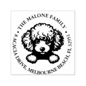 Poedel Puppy gepersonaliseerd thema Zelfinktende Stempel (Design)