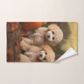 Poedel Puppy Herfst Delight Pompoen Bad Handdoek (Handdoek)