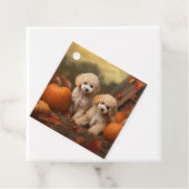 Poedel Puppy Herfst Delight Pompoen Bedankjes Labels (In situ)