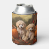 Poedel Puppy Herfst Delight Pompoen Blikjeskoeler (Blikje Voorkant)