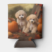 Poedel Puppy Herfst Delight Pompoen Blikjeskoeler (Voorkant)