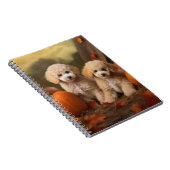 Poedel Puppy Herfst Delight Pompoen Notitieboek (Rechterzijde)