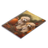 Poedel Puppy Herfst Delight Pompoen Notitieboek (Linkerzijde)