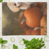 Poedel Puppy Herfst Delight Pompoen Theedoek (Gevouwen)