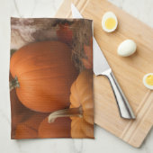 Poedel Puppy Herfst Delight Pompoen Theedoek (Quarter Fold)