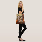 Poedel Puppy Herfst Delight Pompoen Tote Bag (Op model)