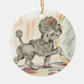  Poedel puppy in spiegelbeeld Keramisch Ornament (Voorkant)
