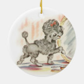  Poedel puppy in spiegelbeeld Keramisch Ornament (Achterkant)