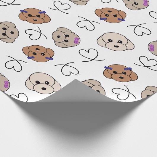 Poedel Puppy Liefde Cadeaupapier (Hoek)
